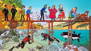 Zasłona do filmu "Tintin i Jezioro Rekinów" #435004