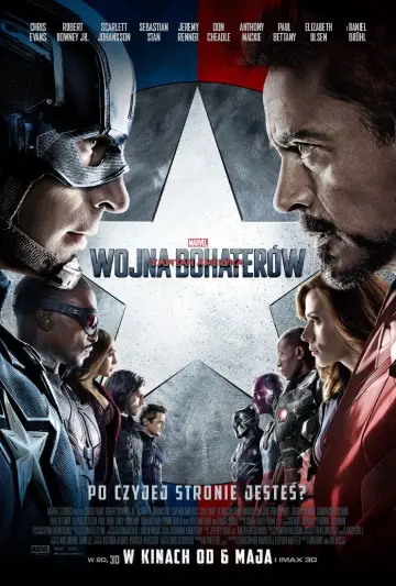 Plakat do filmu "Kapitan Ameryka: Wojna bohaterów" #560699