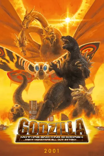 Plakat do filmu "Godzilla, Mothra i król Gidorah atakują" #903654