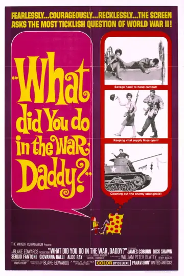 Plakat do filmu "Co robiłeś na wojnie, tatku?" #1036783
