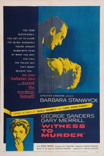 Plakat do filmu "Witness to Murder" #1619864