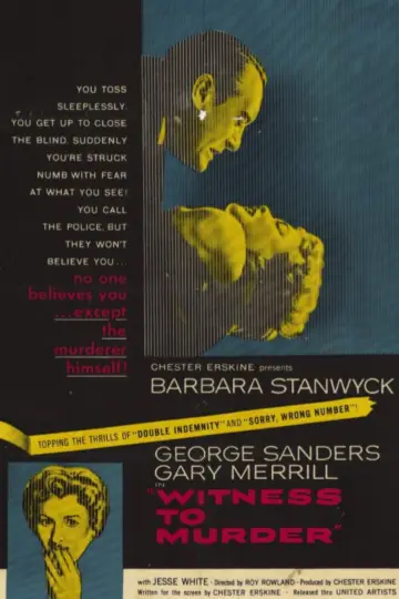 Plakat do filmu "Witness to Murder" #1619869