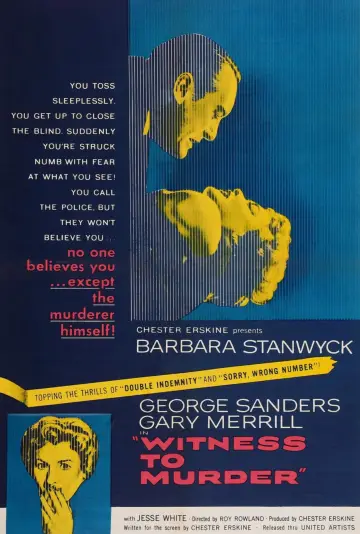 Plakat do filmu "Witness to Murder" #1619870