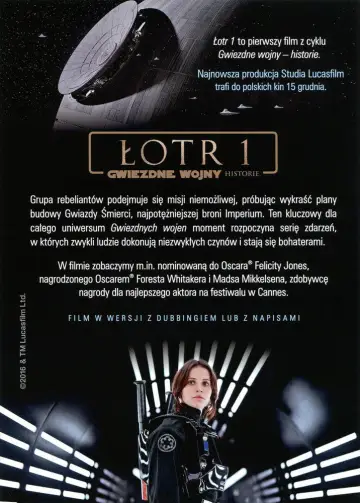 Plakat do filmu "Łotr 1. Gwiezdne wojny – historie" #611295