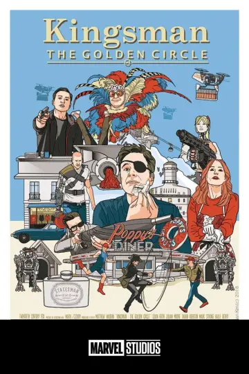 Plakat do filmu "Kingsman: Złoty Krąg" #1198421