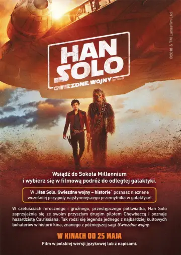 Plakat do filmu "Han Solo: Gwiezdne wojny – historie" #615562