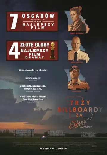 Plakat do filmu "Trzy billboardy za Ebbing, Missouri" #624305