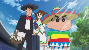Zasłona do filmu "クレヨンしんちゃん オラの引越し物語 サボテン大襲撃" #426686