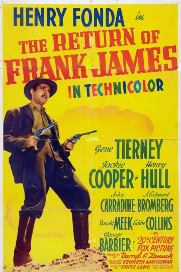 Plakat do filmu "Powrót Franka Jamesa" #1108696