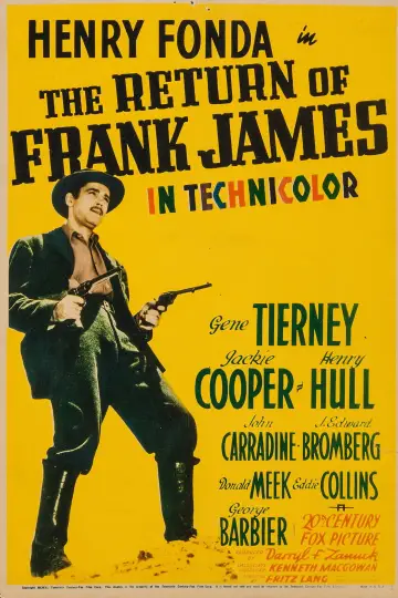 Plakat do filmu "Powrót Franka Jamesa" #1108697