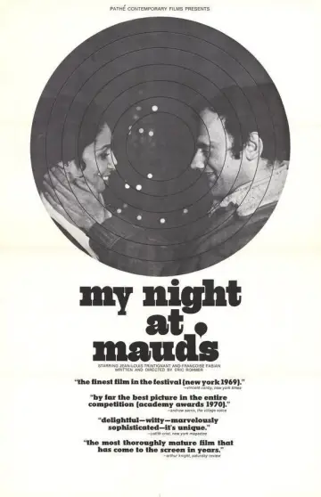 Plakat do filmu "Moja noc u Maud" #1877347