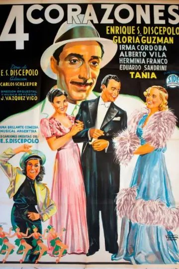 Cuatro corazones plakat