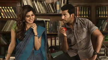 Zasłona do filmu "இரும்புத்திரை" #1777959