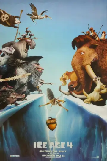 Plakat do filmu "Epoka Lodowcowa 4: Wędrówka Kontynentów" #835408