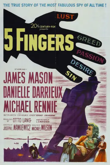 Plakat do filmu "5 Fingers" #1124880