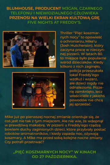 Plakat do filmu "Pięć koszmarnych nocy" #557774