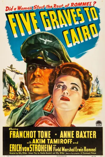 Plakat do filmu "Five Graves to Cairo" #1111928