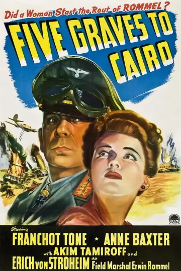 Plakat do filmu "Five Graves to Cairo" #1111932