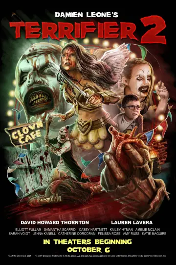 Plakat do filmu "Terrifier 2:  Masakra w Święta" #657093