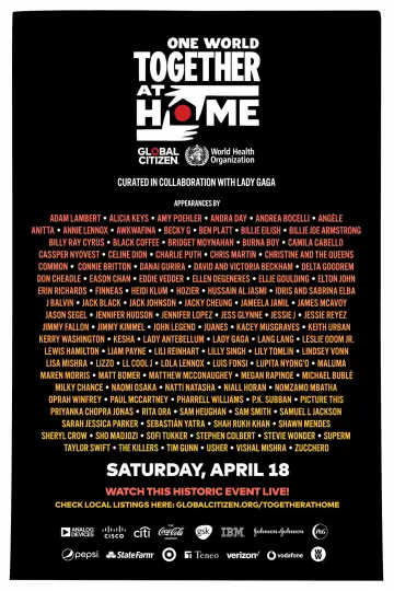 Plakat do filmu "One World: Together at Home" #1070071