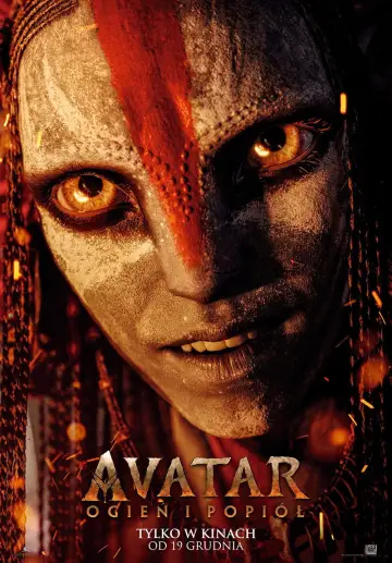 Plakat do filmu "Avatar: Ogień i popiół" #508241
