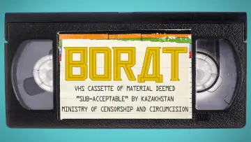 Zasłona do filmu "Borat: kaseta video z materiałem "nie do przyjęcia" według kazachskiego Ministerstwa Cenzury i Obrzezania" #1065612