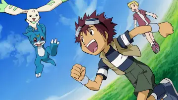 Zasłona do filmu "デジモンアドベンチャー02 前編・デジモンハリケーン上陸!!／後編・超絶進化!!黄金のデジメンタル" #408459