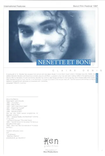 Plakat do filmu "Nénette et Boni" #953406
