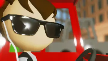 Zasłona do filmu "Baby Driver Cartoon - Bellbottoms" #886038