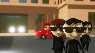 Zasłona do filmu "Baby Driver Cartoon - Bellbottoms" #886040