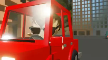 Zasłona do filmu "Baby Driver Cartoon - Bellbottoms" #886042