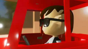 Zasłona do filmu "Baby Driver Cartoon - Bellbottoms" #886048