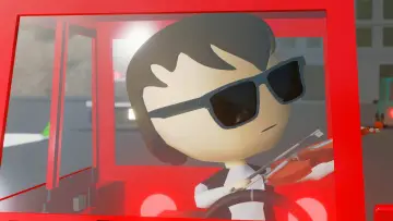 Zasłona do filmu "Baby Driver Cartoon - Bellbottoms" #886049
