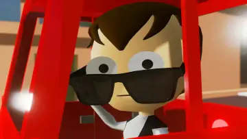 Zasłona do filmu "Baby Driver Cartoon - Bellbottoms" #886067