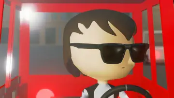 Zasłona do filmu "Baby Driver Cartoon - Bellbottoms" #886072