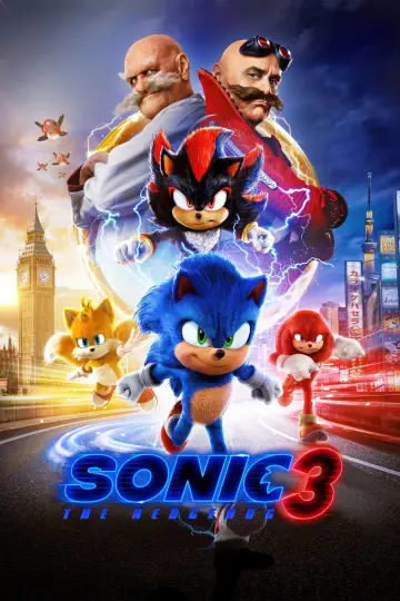 Plakat do filmu "Sonic 3. Szybki jak błyskawica" #551884