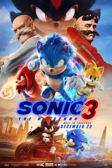 Plakat do filmu "Sonic 3. Szybki jak błyskawica" #551899