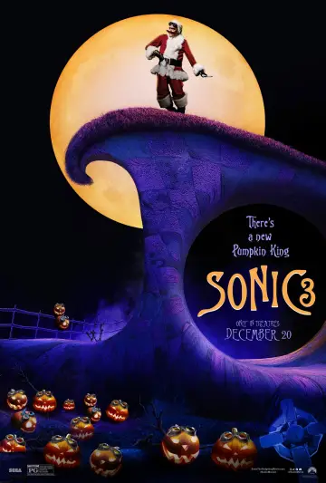 Plakat do filmu "Sonic 3. Szybki jak błyskawica" #551952