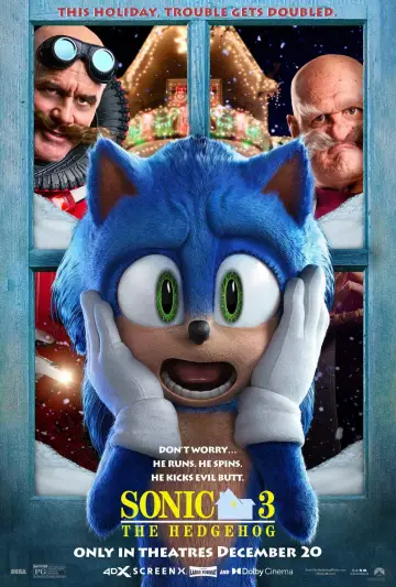 Plakat do filmu "Sonic 3. Szybki jak błyskawica" #552004