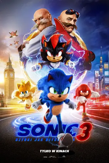 Plakat do filmu "Sonic 3. Szybki jak błyskawica" #552032