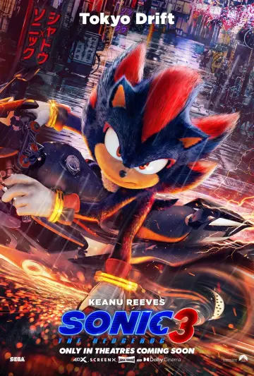 Plakat do filmu "Sonic 3. Szybki jak błyskawica" #552036