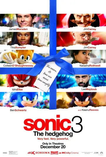 Plakat do filmu "Sonic 3. Szybki jak błyskawica" #552046