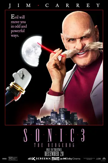 Plakat do filmu "Sonic 3. Szybki jak błyskawica" #552053