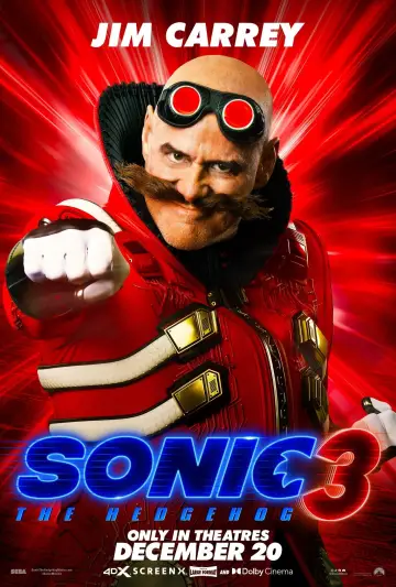 Plakat do filmu "Sonic 3. Szybki jak błyskawica" #552100