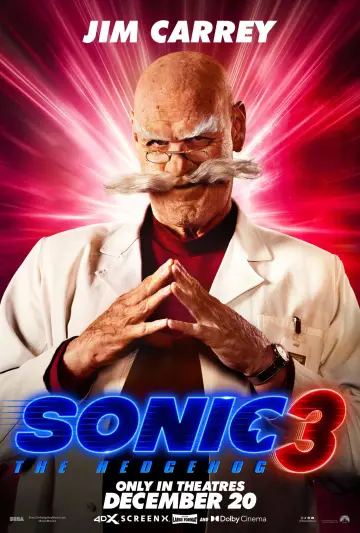 Plakat do filmu "Sonic 3. Szybki jak błyskawica" #552104