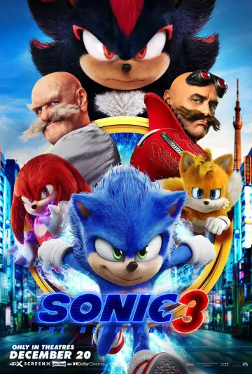 Plakat do filmu "Sonic 3. Szybki jak błyskawica" #552112