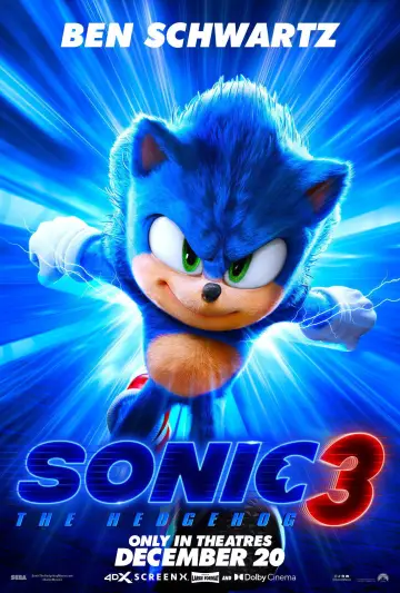 Plakat do filmu "Sonic 3. Szybki jak błyskawica" #552167