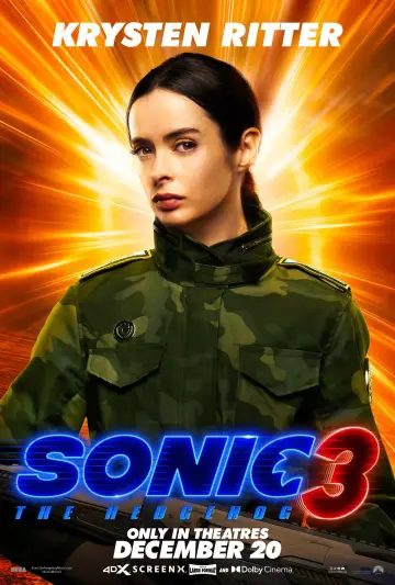 Plakat do filmu "Sonic 3. Szybki jak błyskawica" #552176