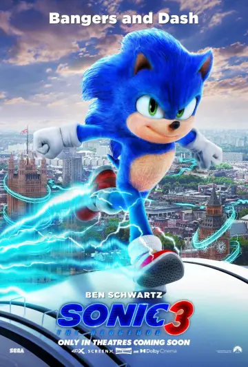 Plakat do filmu "Sonic 3. Szybki jak błyskawica" #552192