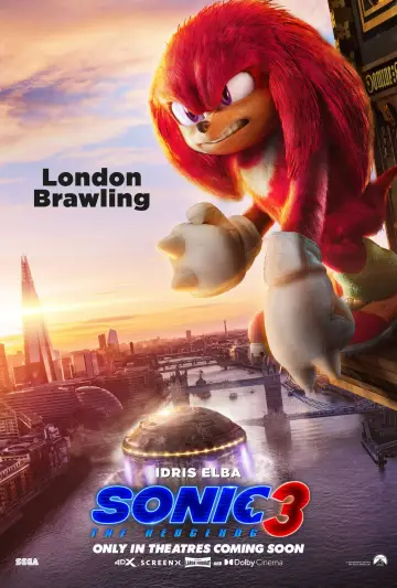Plakat do filmu "Sonic 3. Szybki jak błyskawica" #552194